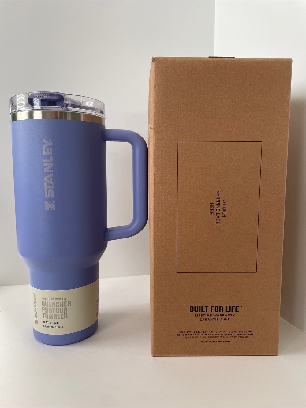 NIB Stanley 40oz ProTour Flip Straw Hydrangea Purple Leakproof Tumbler